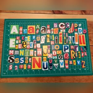 Lot Of Letters 110 Colorful Cardboard Cut-Outs  Collage Mixed Media Junk Journal